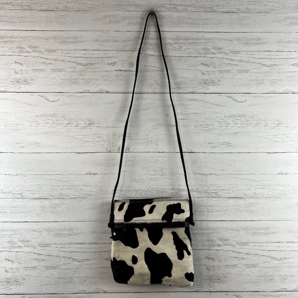 Ashley Calf Hair Cow Print Crossbody Bag